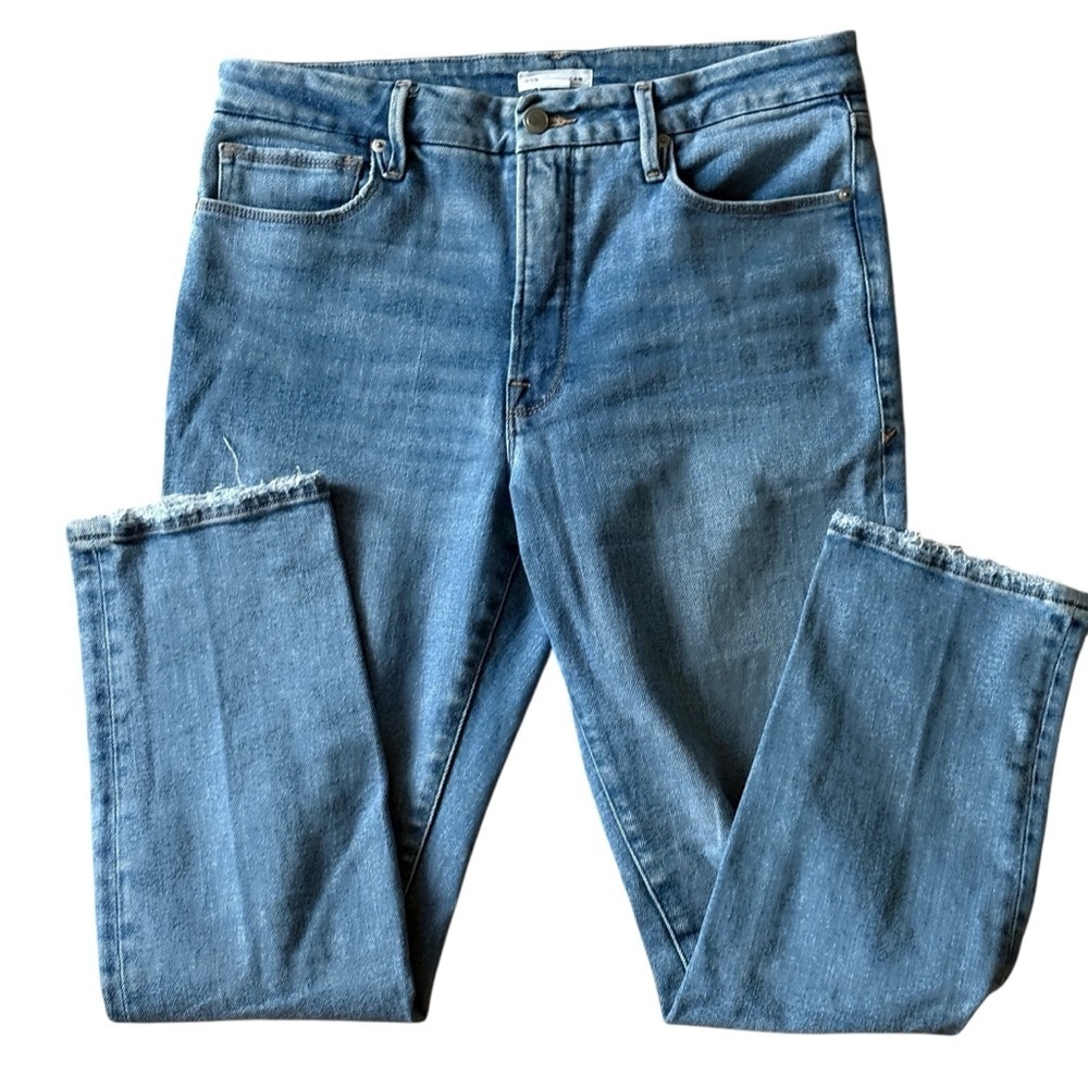 Good American Jeans GCL67TNA1290 Size 10/30 Distressed Good Classic